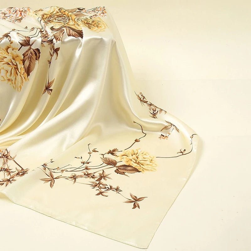 Regal Luxe Satin Silk Scarf
