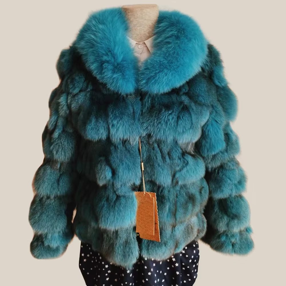 Cold Season Luxe: Genuine Fox Fur Coat | Regal & Reckless Exclusive (Plus Size Available)