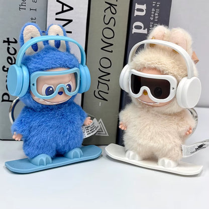 Labubu Doll Ski Set – Gear Up with Goggles, Earphones & Ski Board