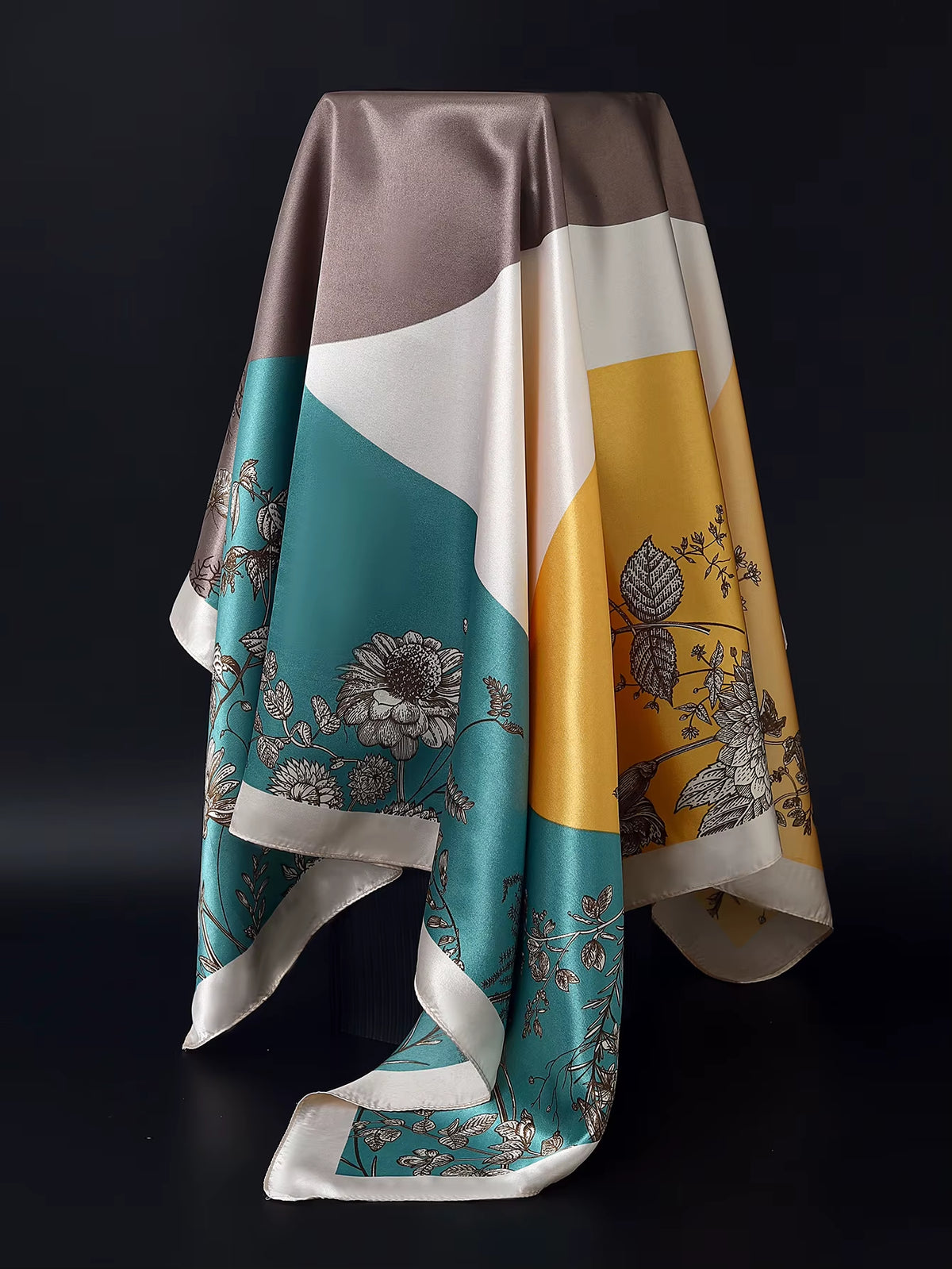 Couture Chaos Satin Colorful Scarf