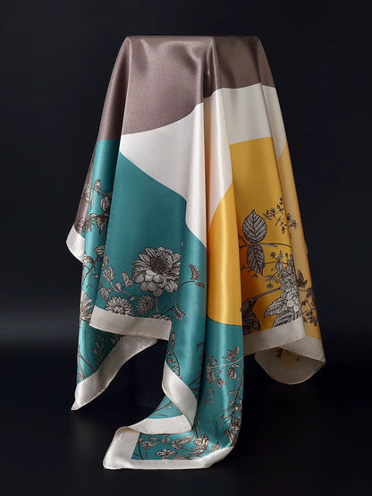 Couture Chaos Satin Colorful Scarf