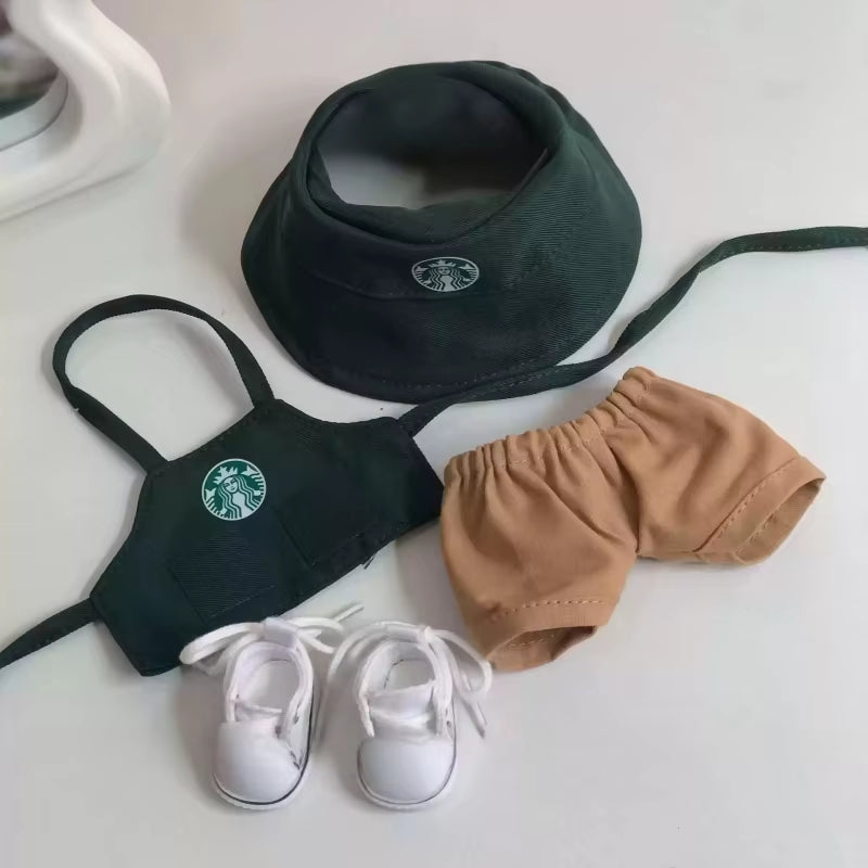 Caffeine Chic – Labubu ‘Starr Bucks’ Outfit & Mini Accessories