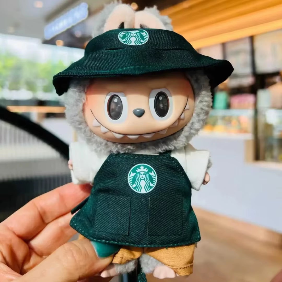 Caffeine Chic – Labubu ‘Starr Bucks’ Outfit & Mini Accessories