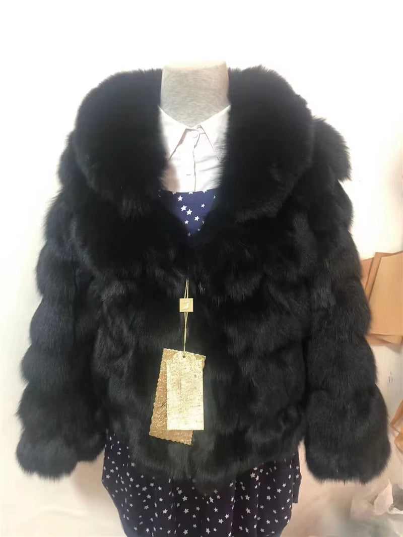 Cold Season Luxe: Genuine Fox Fur Coat | Regal & Reckless Exclusive (Plus Size Available)