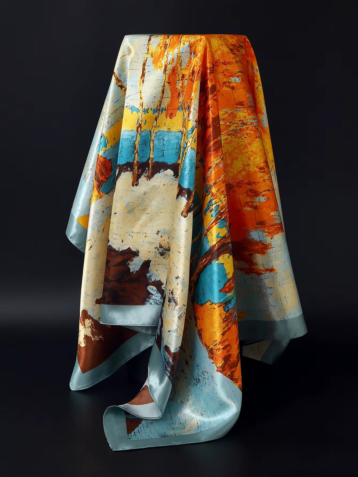Couture Chaos Satin Colorful Scarf