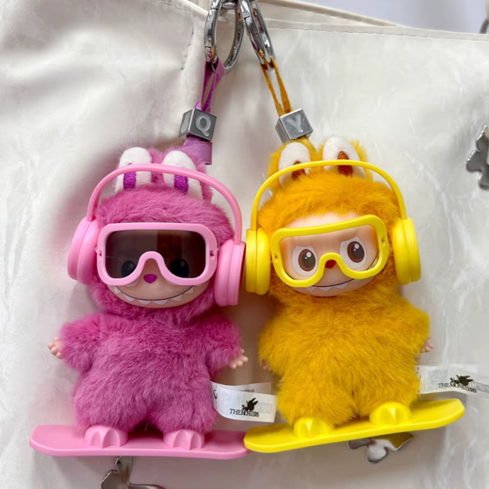Labubu Doll Ski Set – Gear Up with Goggles, Earphones & Ski Board
