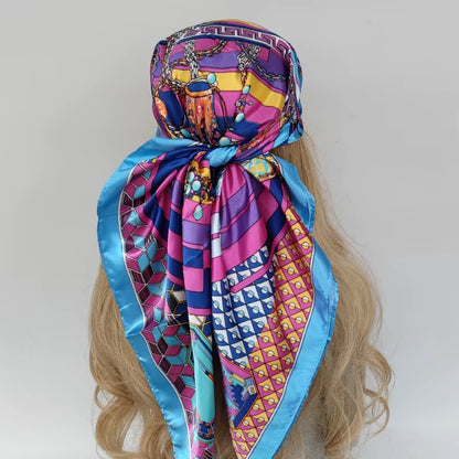 Couture Chaos Satin Colorful Scarf