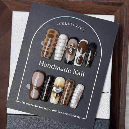Handmade Luxury Press-On Nails – 10pcs Statement Set