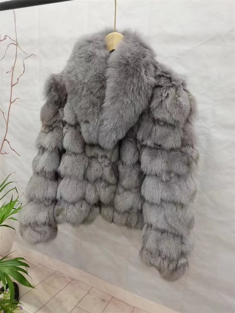 Cold Season Luxe: Genuine Fox Fur Coat | Regal & Reckless Exclusive (Plus Size Available)