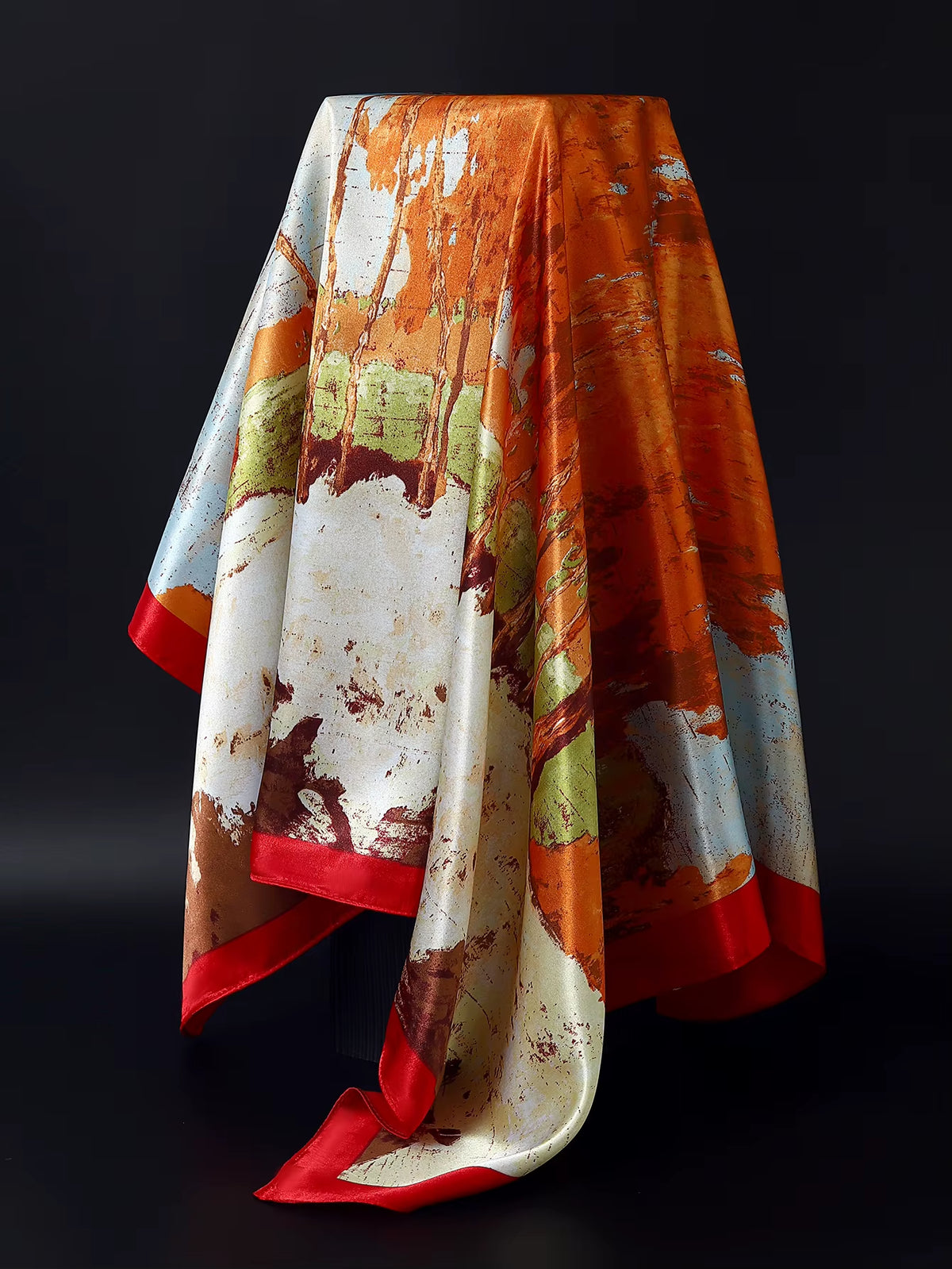 Couture Chaos Satin Colorful Scarf