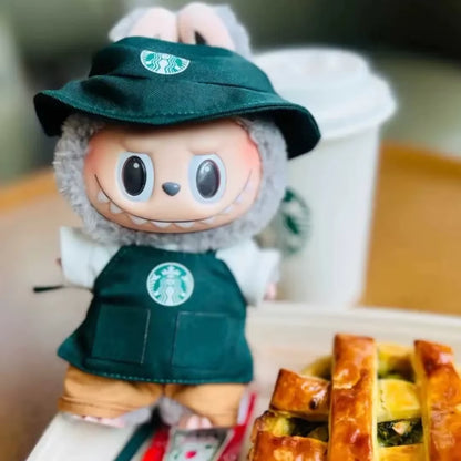 Caffeine Chic – Labubu ‘Starr Bucks’ Outfit & Mini Accessories