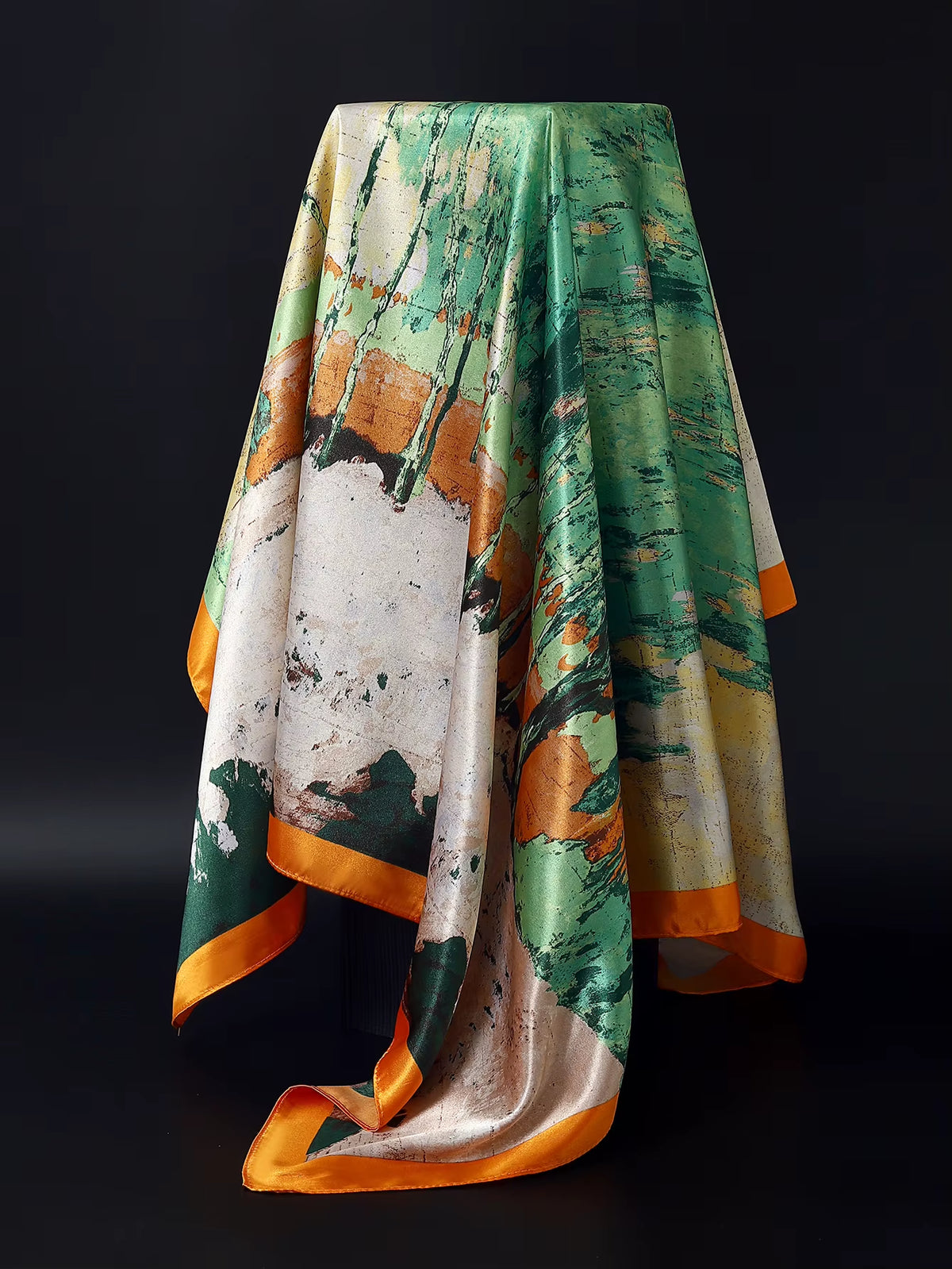 Couture Chaos Satin Colorful Scarf