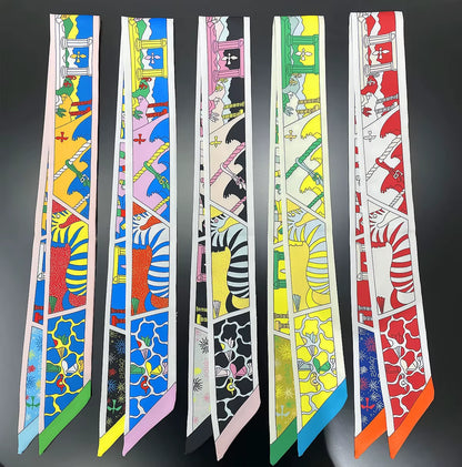 Premium Silk Twilly Ribbon for Hair, Handbags, and Accessories