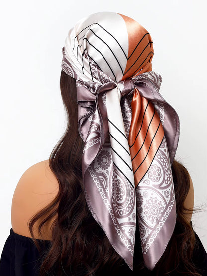 Couture Chaos Satin Colorful Scarf