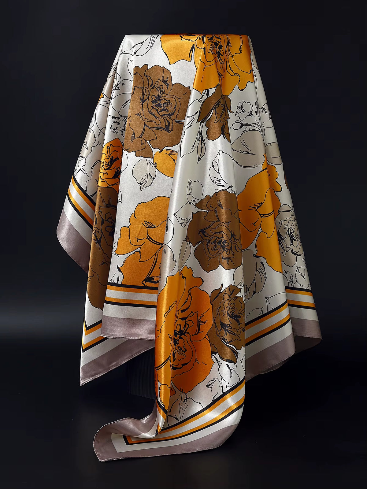 Couture Chaos Satin Colorful Scarf