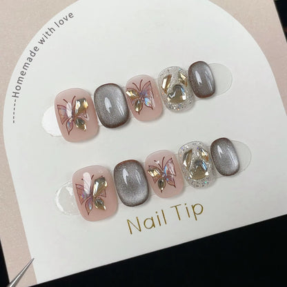 Regal & Reckless Dreamscape Blue Nails – Glossy Short Press-On Collection
