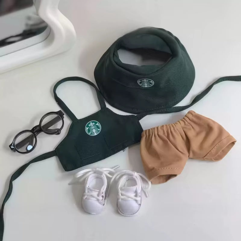 Caffeine Chic – Labubu ‘Starr Bucks’ Outfit & Mini Accessories