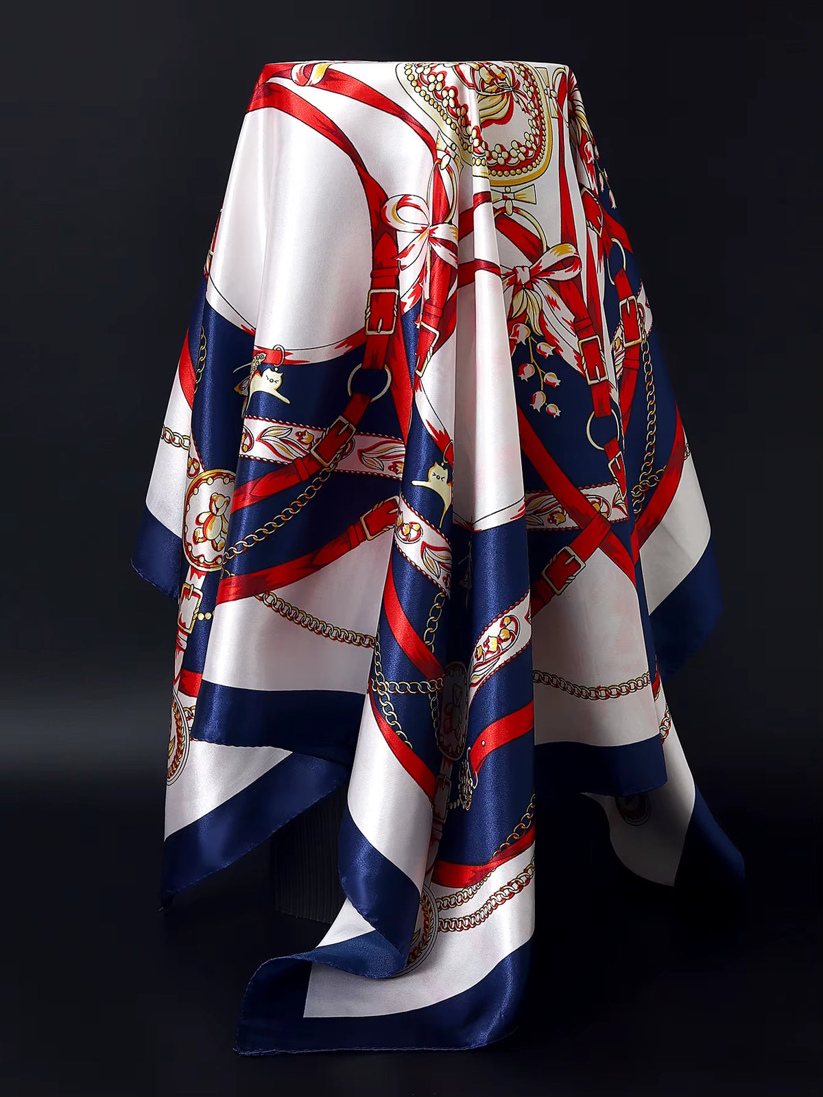 Couture Chaos Satin Colorful Scarf