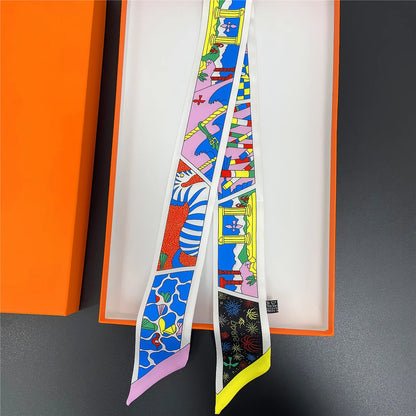 Premium Silk Twilly Ribbon for Hair, Handbags, and Accessories
