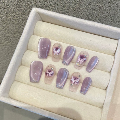 Regal & Reckless Dreamscape Blue Nails – Glossy Short Press-On Collection