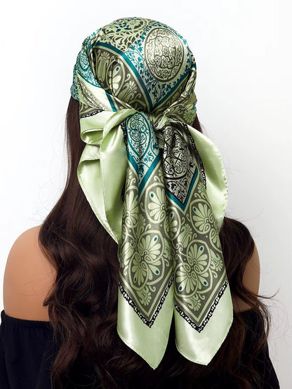 Couture Chaos Satin Colorful Scarf