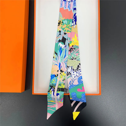 Premium Silk Twilly Ribbon for Hair, Handbags, and Accessories