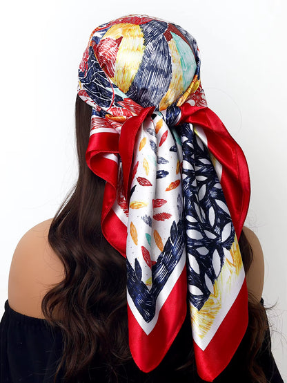 Couture Chaos Satin Colorful Scarf
