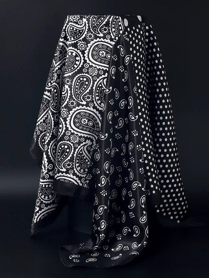 Couture Chaos Satin Colorful Scarf