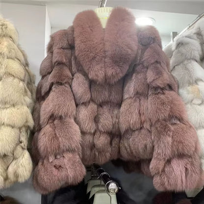 Cold Season Luxe: Genuine Fox Fur Coat | Regal & Reckless Exclusive (Plus Size Available)