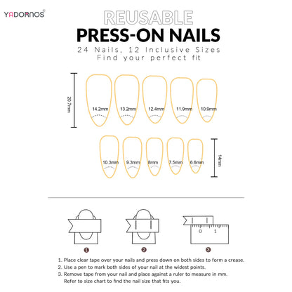 Regal & Reckless Festive Almond Press-On Nails – Santa, Snowman & Tree Set (24pcs)