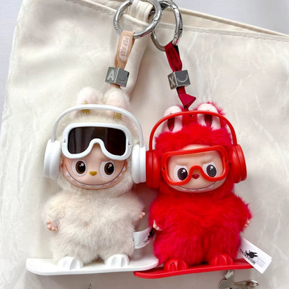 Labubu Doll Ski Set – Gear Up with Goggles, Earphones & Ski Board
