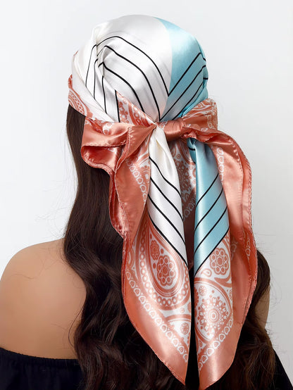 Couture Chaos Satin Colorful Scarf