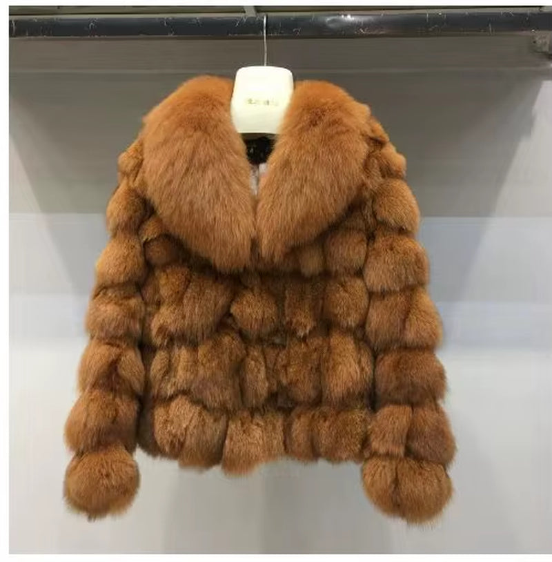 Cold Season Luxe: Genuine Fox Fur Coat | Regal & Reckless Exclusive (Plus Size Available)