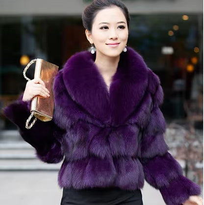 Cold Season Luxe: Genuine Fox Fur Coat | Regal & Reckless Exclusive (Plus Size Available)