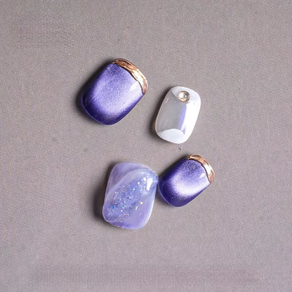 Regal & Reckless Dreamscape Blue Nails – Glossy Short Press-On Collection