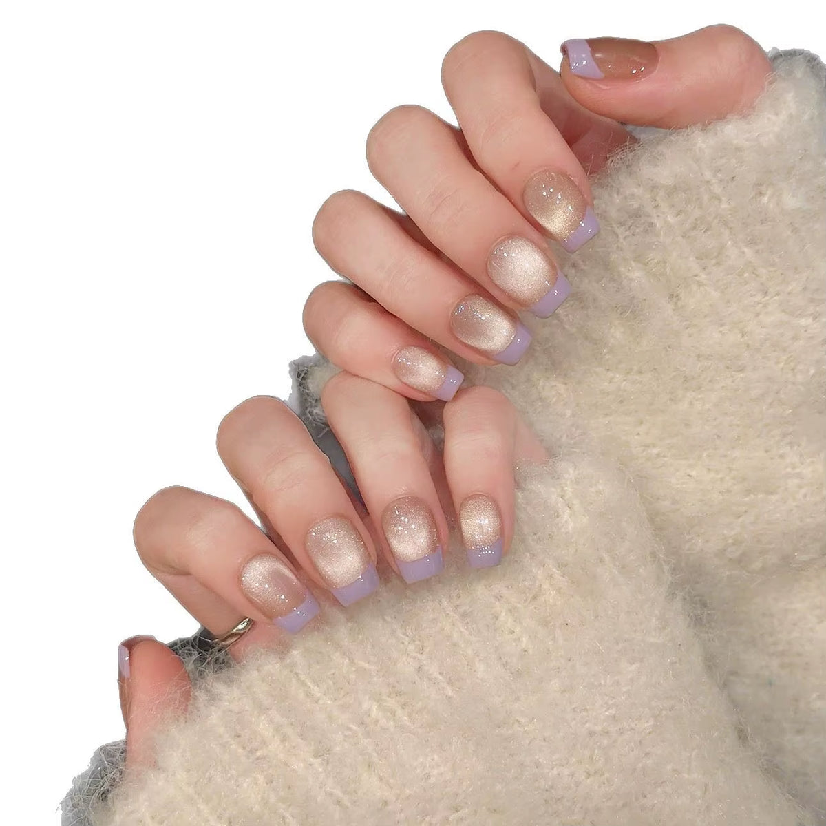 Regal & Reckless Dreamscape Blue Nails – Glossy Short Press-On Collection