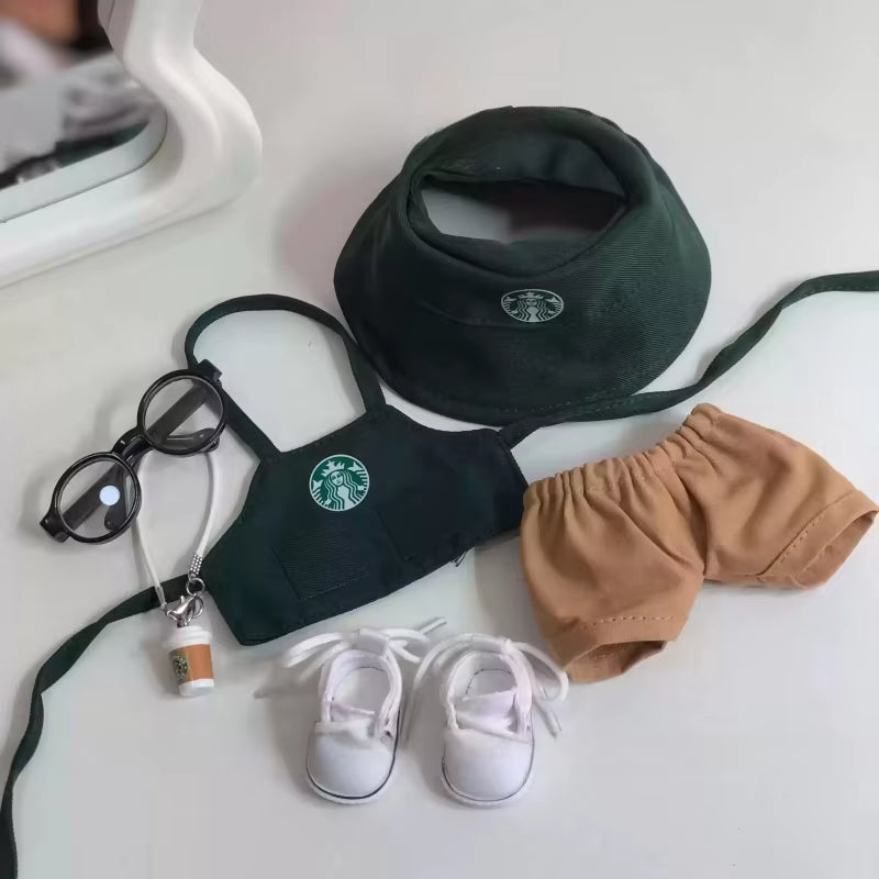 Caffeine Chic – Labubu ‘Starr Bucks’ Outfit & Mini Accessories