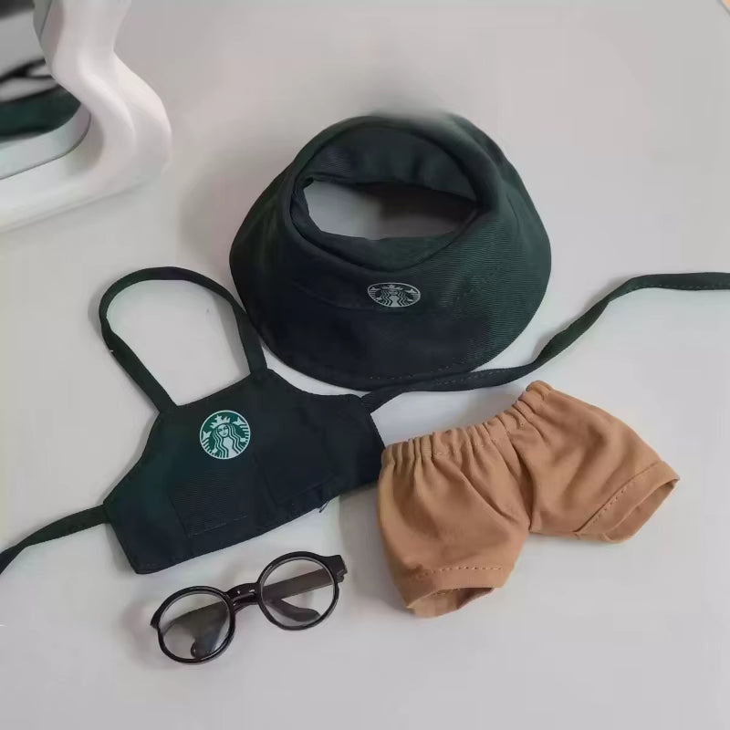 Caffeine Chic – Labubu ‘Starr Bucks’ Outfit & Mini Accessories