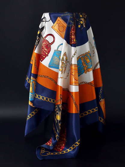 Couture Chaos Satin Colorful Scarf