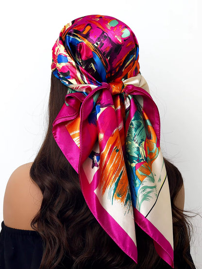 Couture Chaos Satin Colorful Scarf