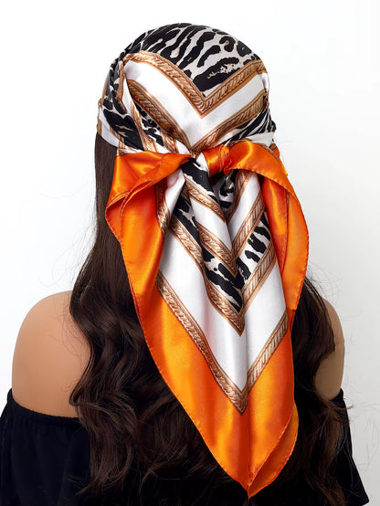 Couture Chaos Satin Colorful Scarf
