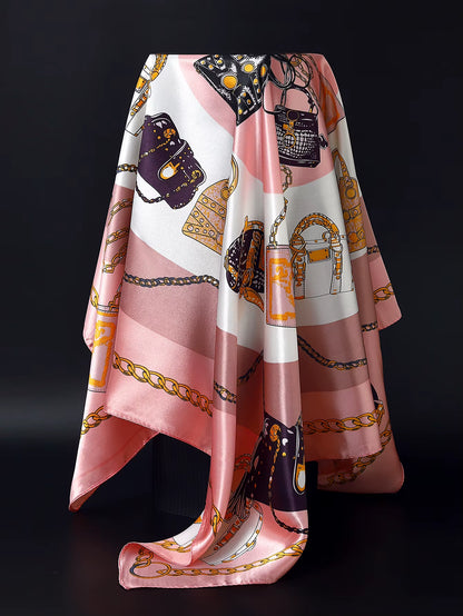 Couture Chaos Satin Colorful Scarf