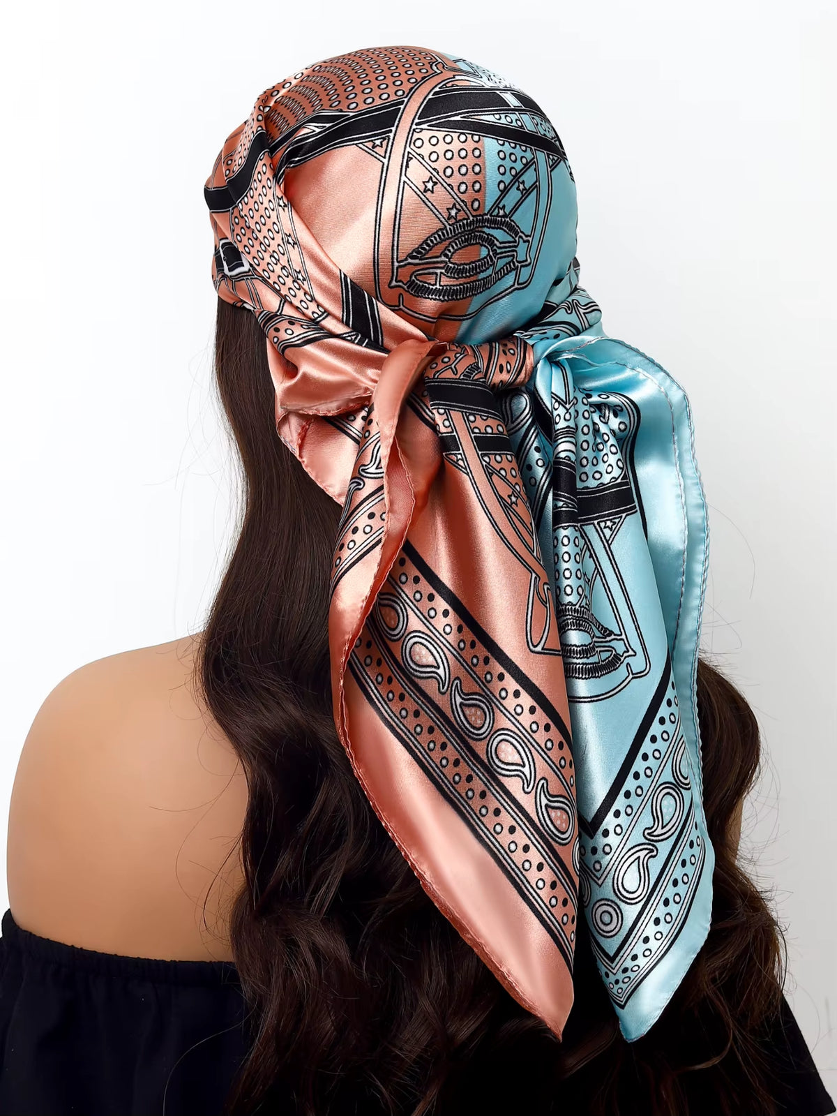 Couture Chaos Satin Colorful Scarf