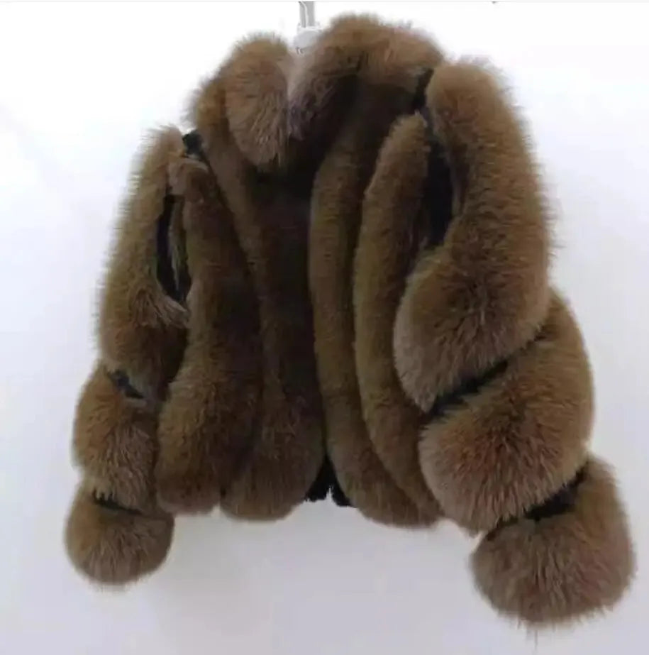 Pressure Applied Genuine Fox Fur Coat
