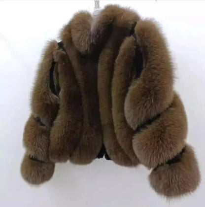 Pressure Applied Genuine Fox Fur Coat