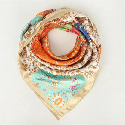 Regal Luxe Satin Silk Scarf