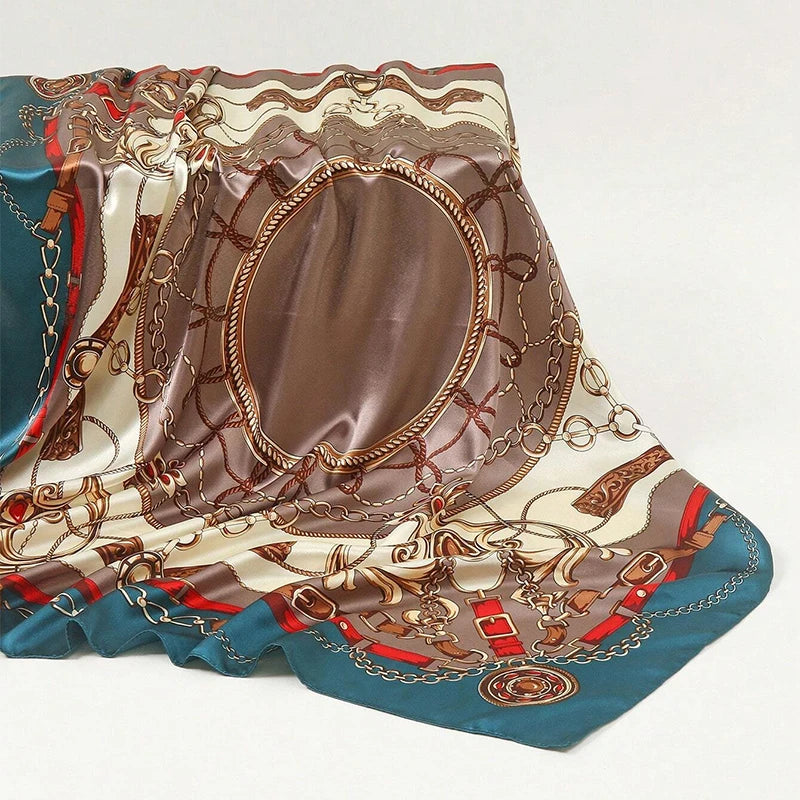 Regal Luxe Satin Silk Scarf