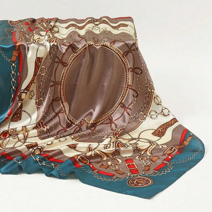 Regal Luxe Satin Silk Scarf