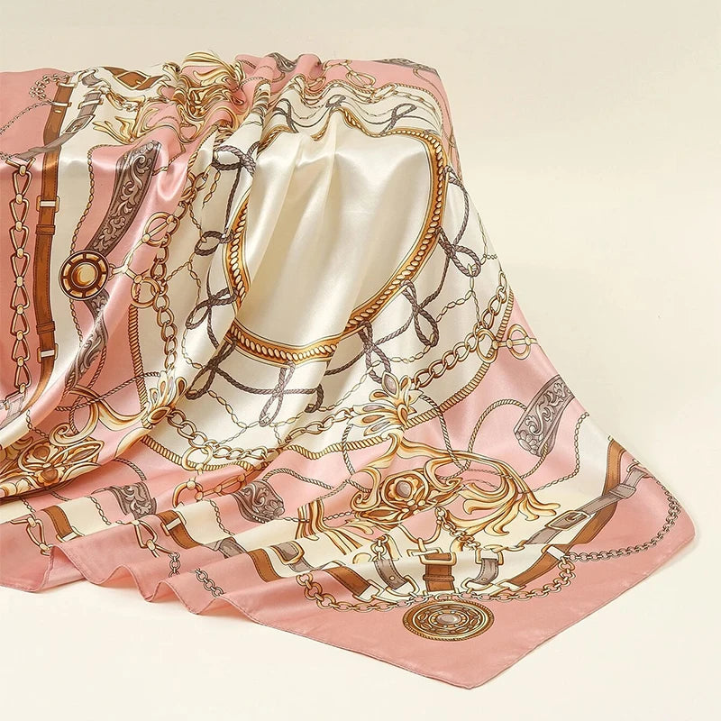 Regal Luxe Satin Silk Scarf