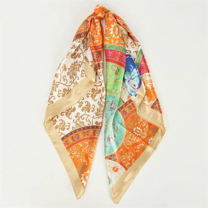 Regal Luxe Satin Silk Scarf